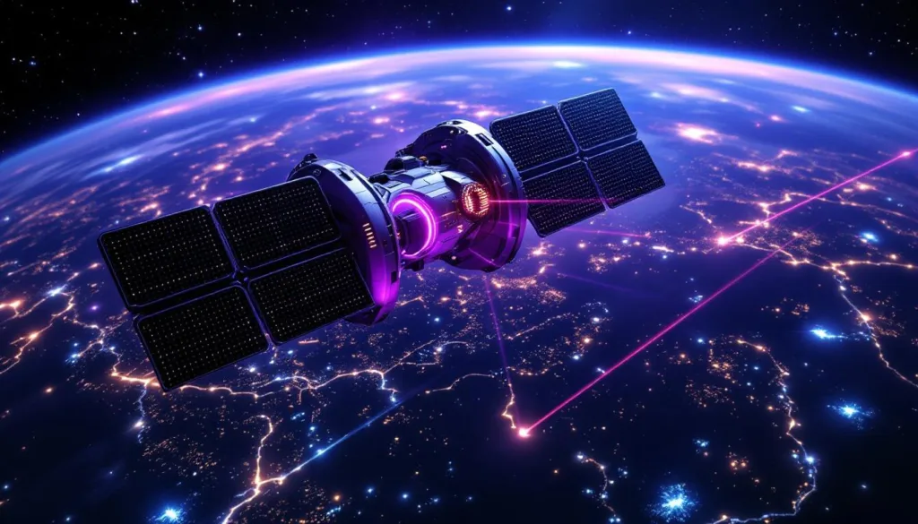 ein experte erklärt, wie ein chinesischer orbiter durch laser-internet-technologie daten aus dem all überträgt und so die kommunikation revolutioniert.