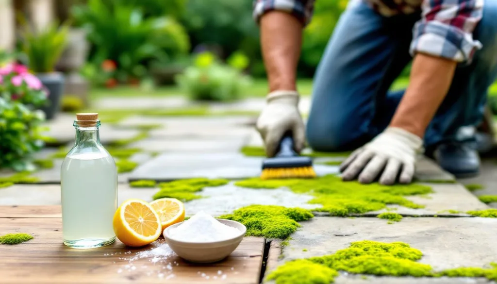 ein gartenprofi zeigt dir einfache methoden, wie du mit gewöhnlichen küchenzutaten moos effektiv von deiner terrasse entfernst und sie wieder sauber und schön machst.