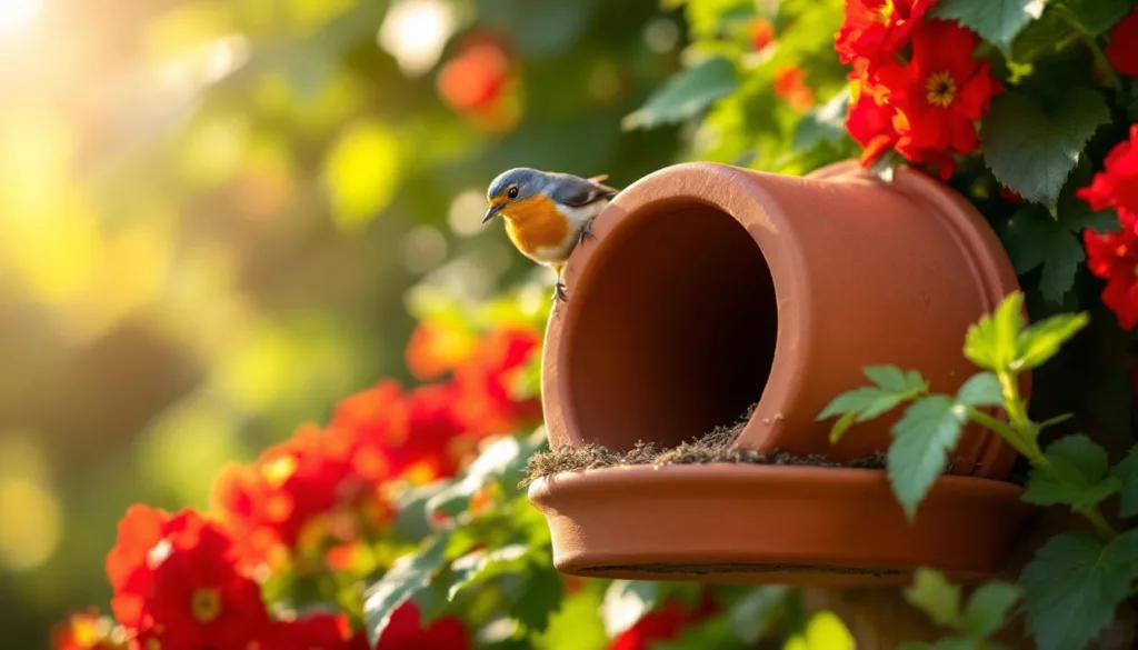 erfahren sie, wie ein einfacher tontopf in 30 tagen zum bevorzugten zuhause für rotkehlchen wird – mehr beliebt als herkömmliche nistkästen.