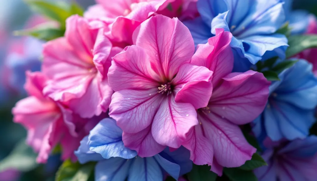 erleben sie eine prächtige blütenwolke in rosa und blau, die ganz ohne dünger und zaubertrick blüht – natürliche schönheit in ihrem garten.