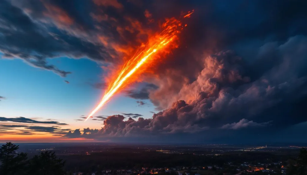 entdecken sie die schockierende erscheinung eines feuerballs, der weder rakete noch flugzeug ist, und die bewohner eines us-bundesstaates in erstaunen versetzt.