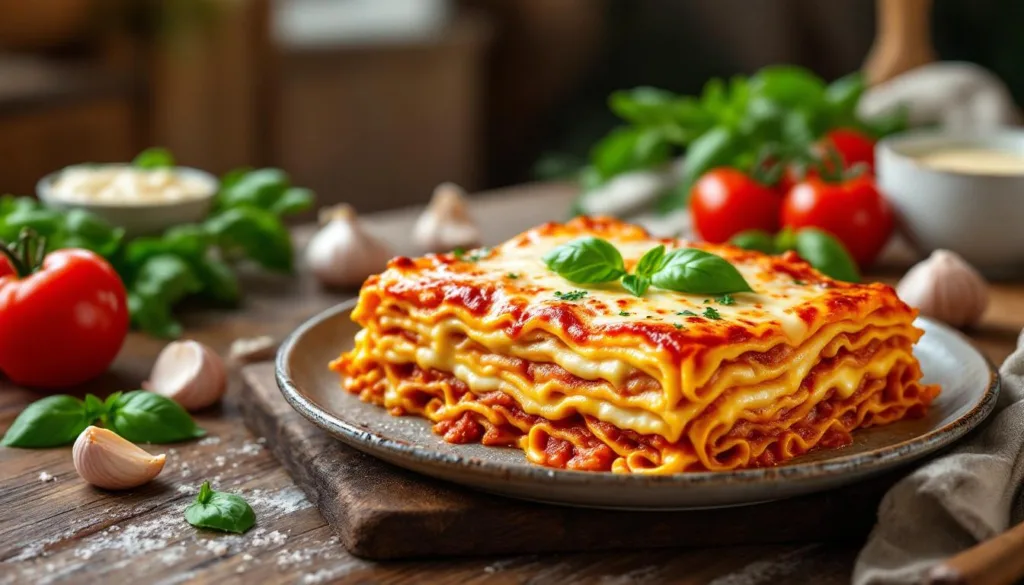 entdecken sie das geheimnis der italienischen lasagne: dieses sahneprodukt ersetzt die klassische béchamel und verleiht ihrem gericht eine unvergleichliche cremigkeit.