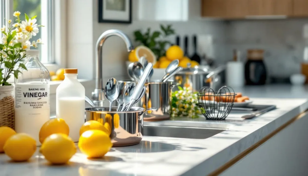 entdecke, wie du mit diesem mix deine küchenutensilien mühelos wieder strahlend sauber bekommst. effektive tipps für glänzende ergebnisse!