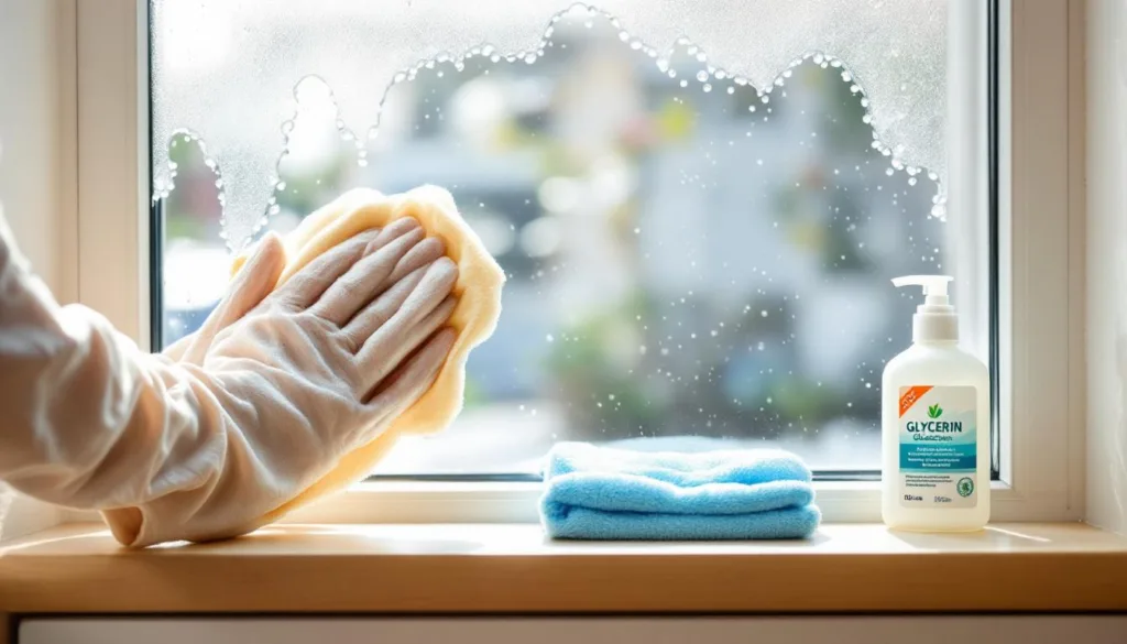 entdecke den einfachen trick mit glycerin, der deine fenster ohne essig oder seife streifenfrei sauber hält.